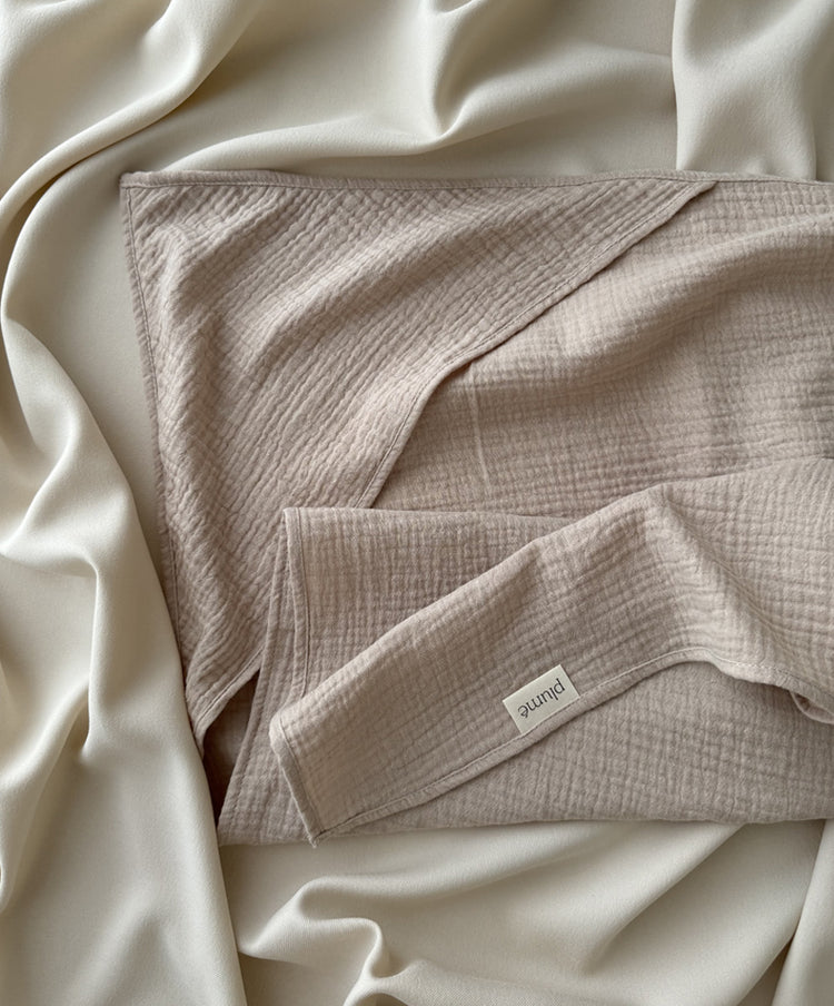 Swaddle with hood 80x80 Cocoa Milk