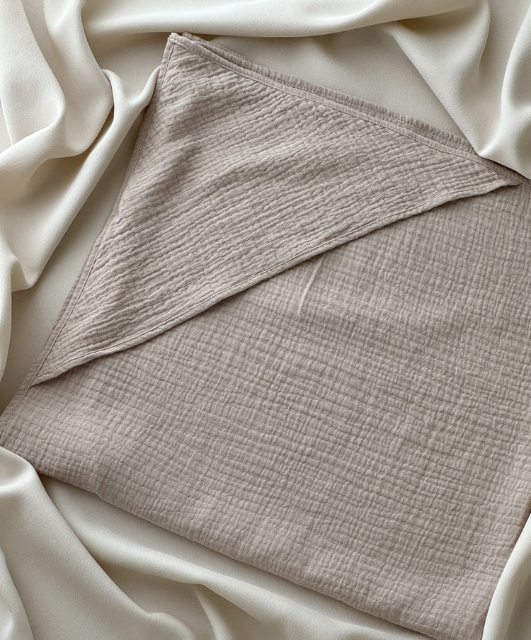 Swaddle with hood 80x80 Cocoa Milk