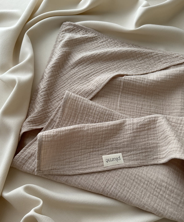 Swaddle with hood 80x80 Cocoa Milk