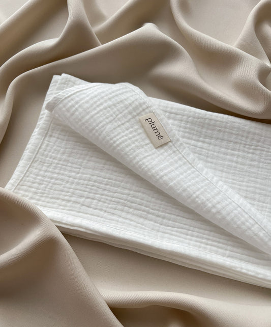 Cream muslin diaper