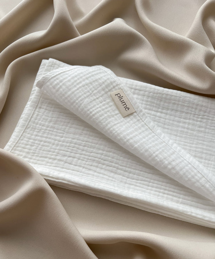 Cream muslin diaper