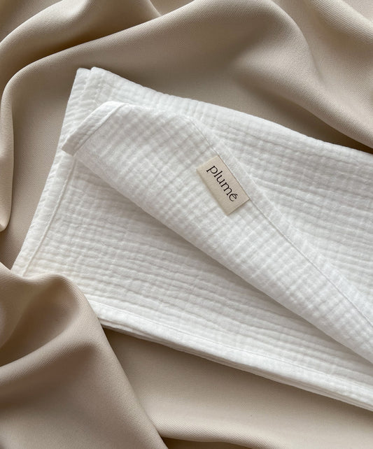 Cream muslin diaper
