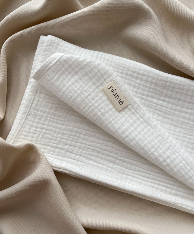 Cream muslin diaper