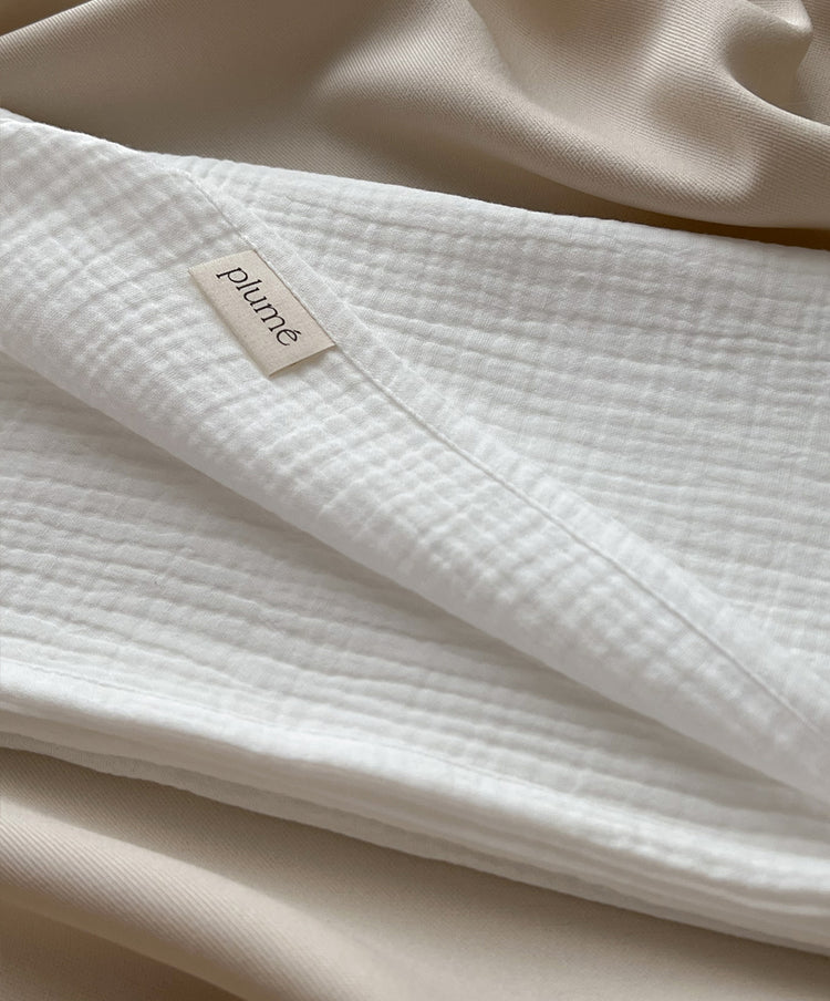 Cream muslin diaper