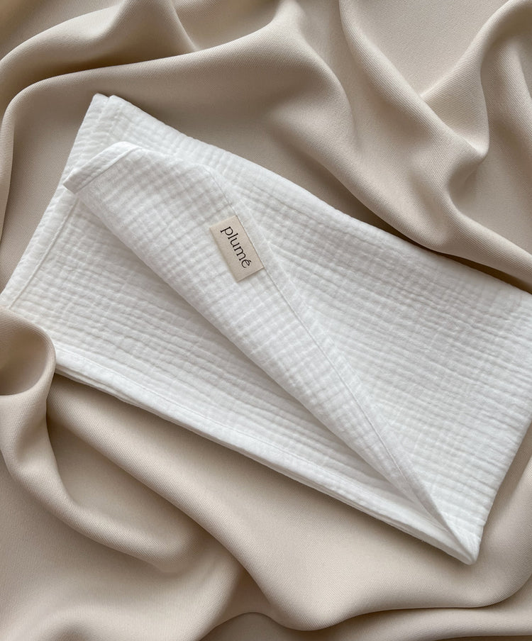 Cream muslin diaper