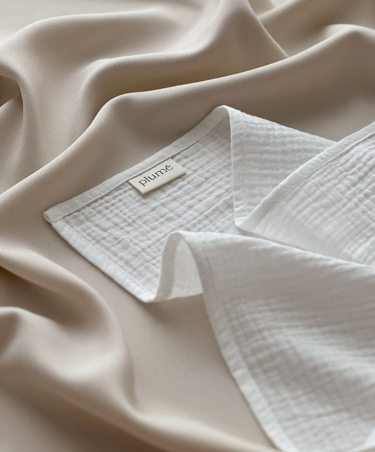 Cream muslin diaper