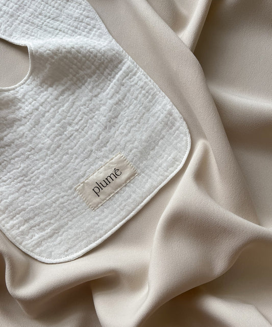 Cream Muslin Bib